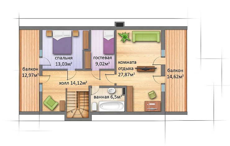 Комплект каркаса Кестеньга-2, 231 кв.м